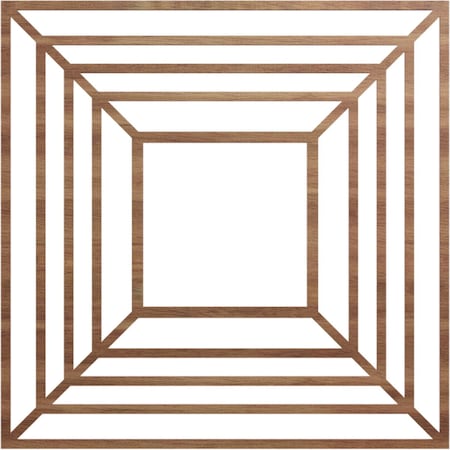 Ekena Millwork Raven Wood Fretwork Pierced Ceiling Medallion, Walnut, 36"OD x 13 1/4"ID x 1/4"T CMWP36X36X0250RAWA